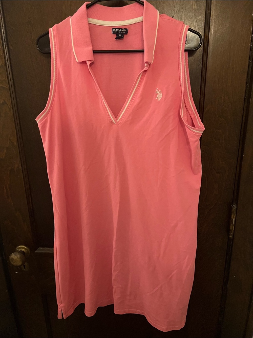 U.S. Polo Assn. Pink Sleeveless Polo Tank Top